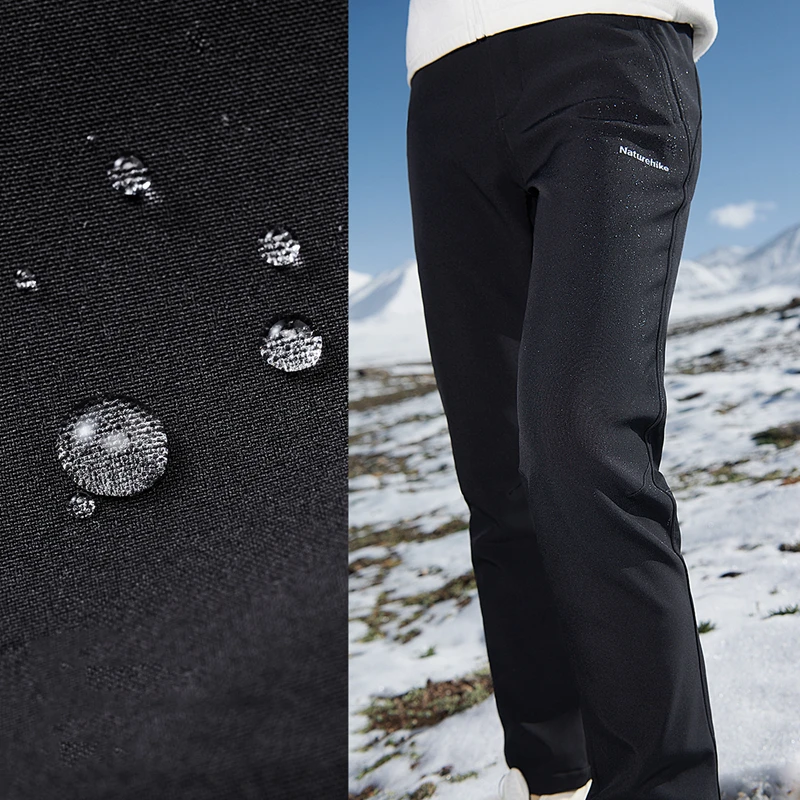 Naturehike Women Winter Fleece Pants Waterproof Warm Pants Hiking Camping Climbing Skiing Men Outdoor Sports Soft shell Trousers