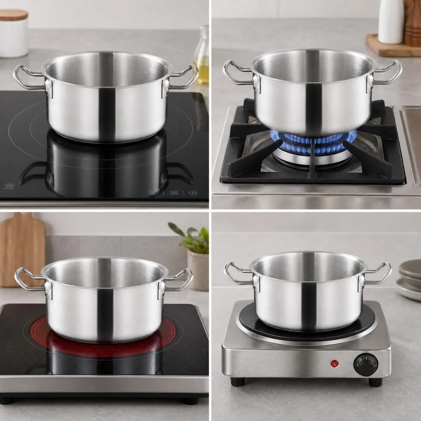 Versatile Stainless Steel Soup Pot for Simmering Warm Dishes in Restaurant Kitchen Settings