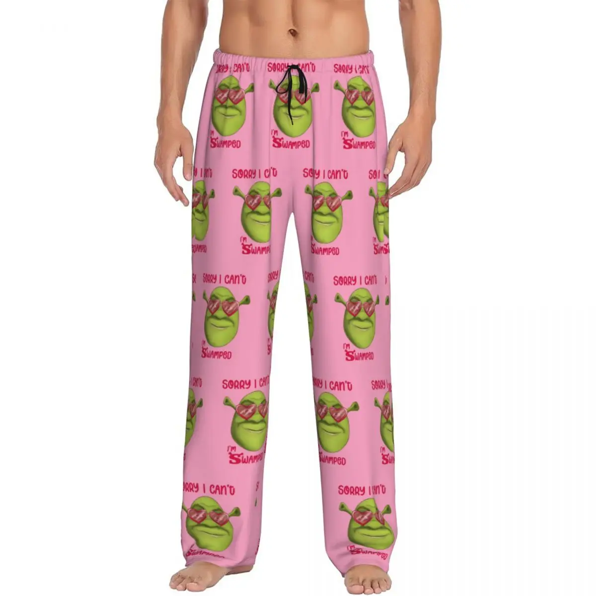 

Custom Print Men's S-shreks Pajama Pants Funny Cartoons Sleepwear Sleep Lounge Bottoms with Pockets