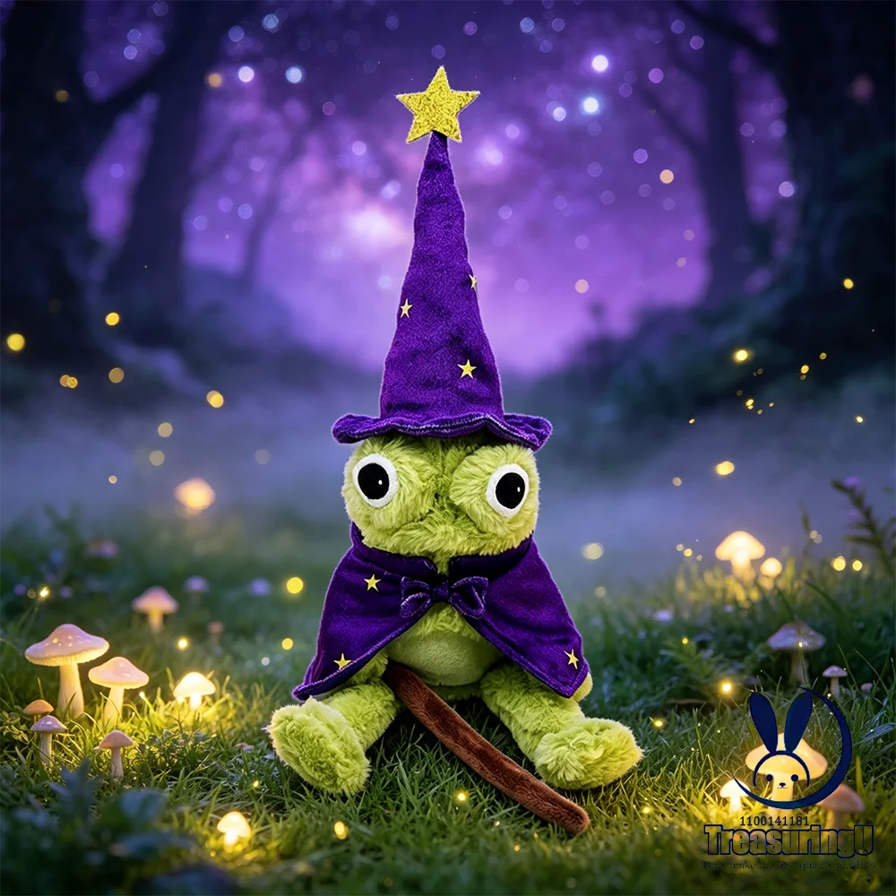 TreasuringU New Moonlights Manor Frog Wizard Plush Toy Halloween Frog Stuffed Dolls Halloween Animals Soft Toys Children Gifts