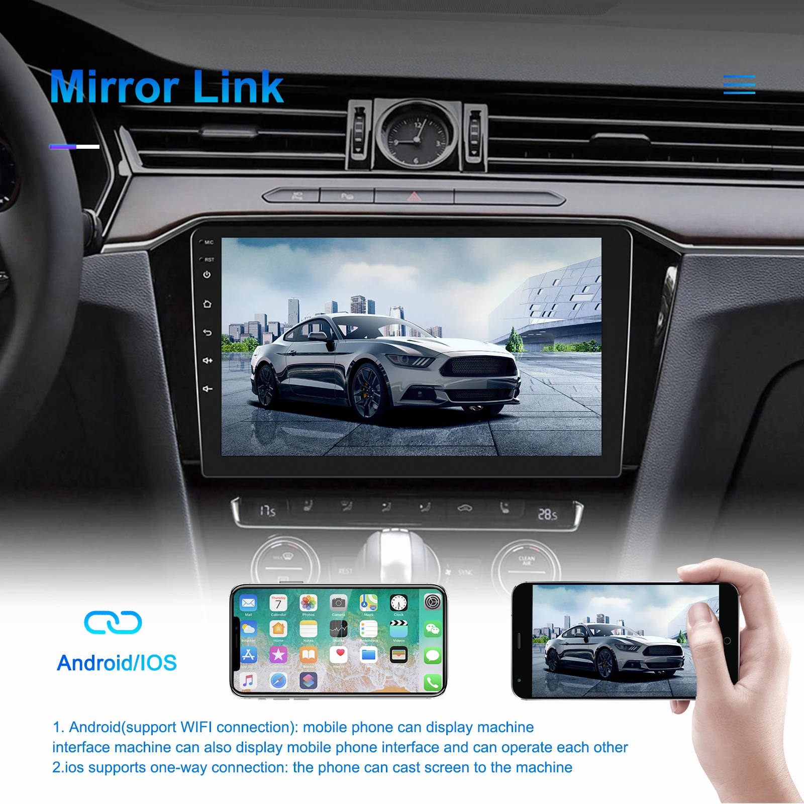 PodoNuremberg-Autoradio Android, Carplay, Lecteur Vidéo, Stéréo, 2Din, Limitation, 10.1 ", 9", 7 ", Fit for Toyota, Volkswagen, Hyundai