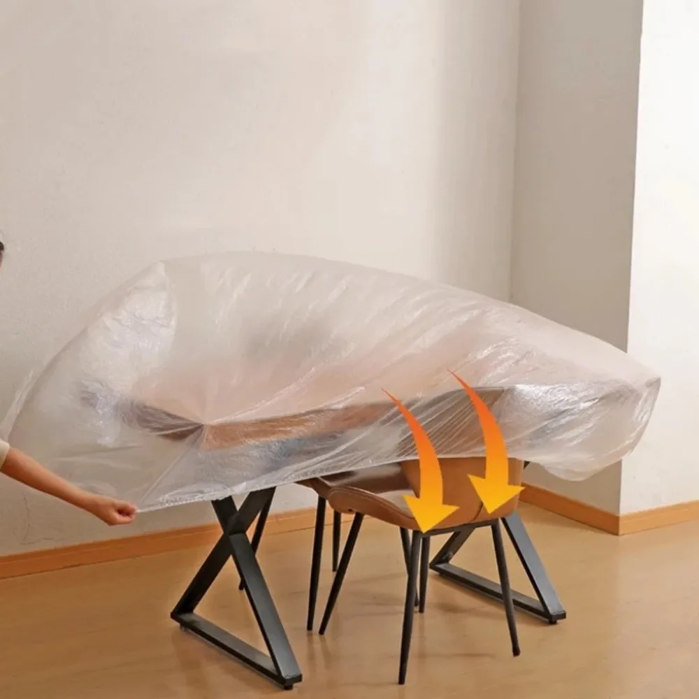 Transparent Disposable Dust Covers Waterproof Elastic Dust-proof Cover All Wrapped Large Size Protector Cover Home Renovation