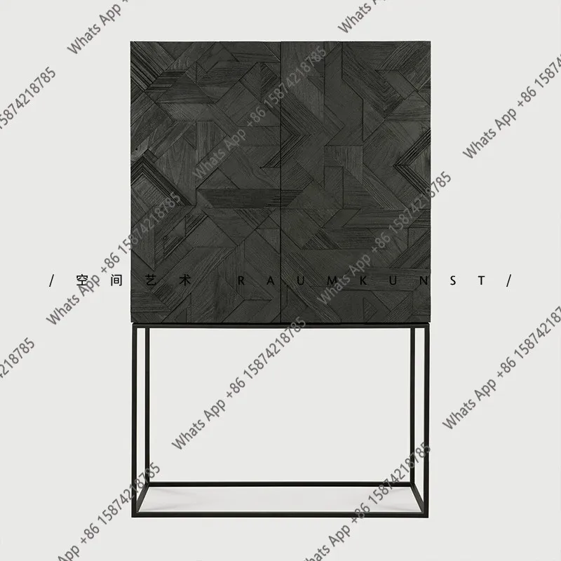 Imported furniture/Nordic teak dining side cabinet, porch chest, shoe bookcase, bookshelf, wine edge designer