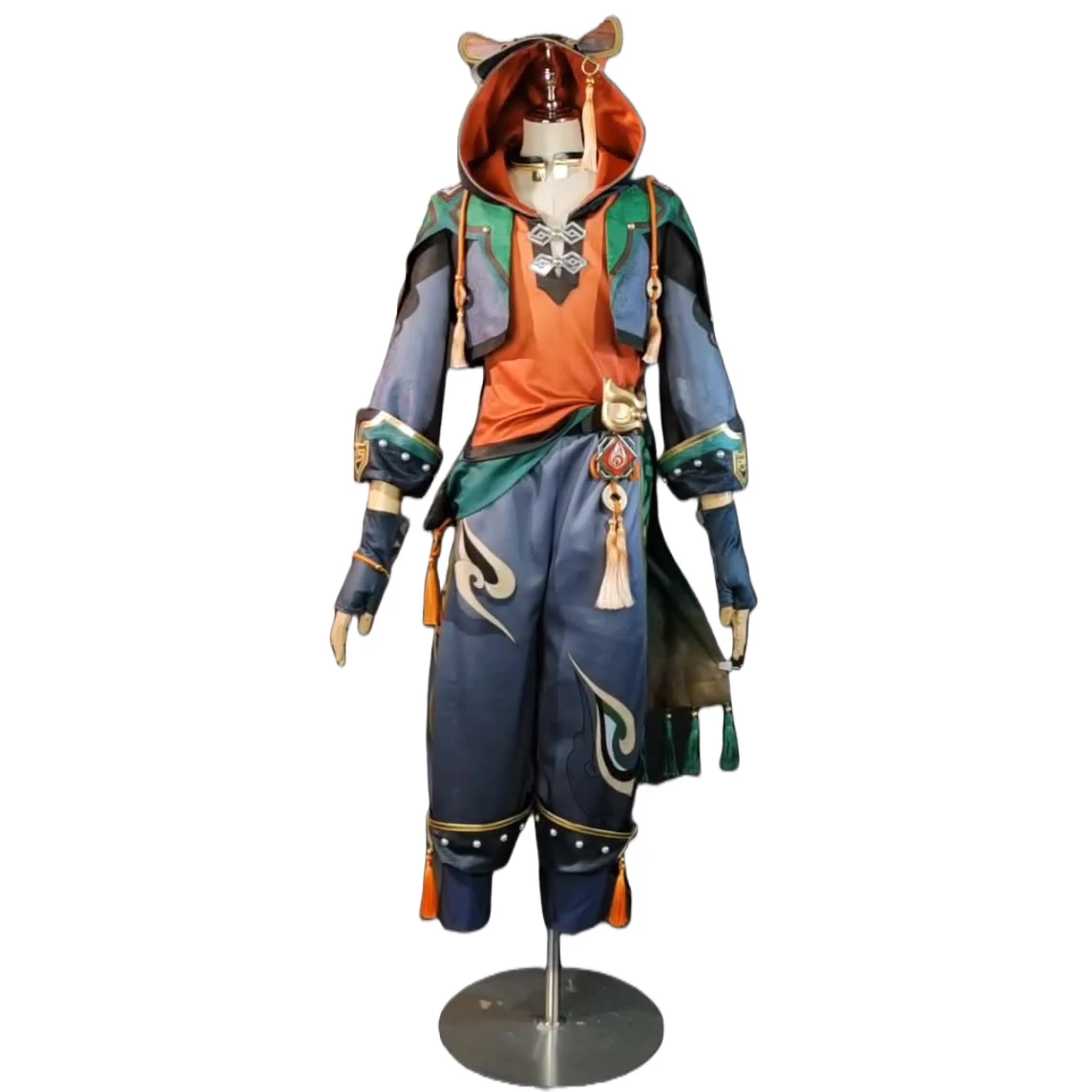 Gaming Cosplay Costume GenshinImpact Ga Ming Cosplay Outfit Liyue Lion Boy Jiaming Jia Ming Full Set Wig Shoes Props Accessories