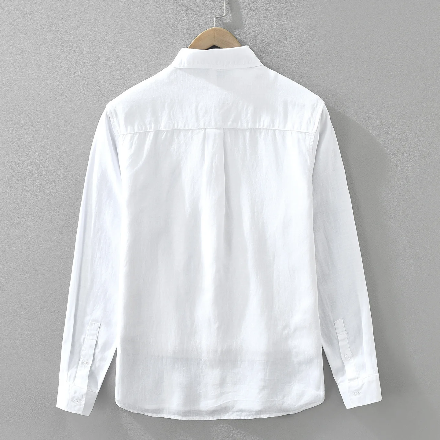 Men Japanese Style Flower Bird Embroidered Linen Blend Long Sleeve Shirt Loose Breathable Comfort Soft Versatile Tops