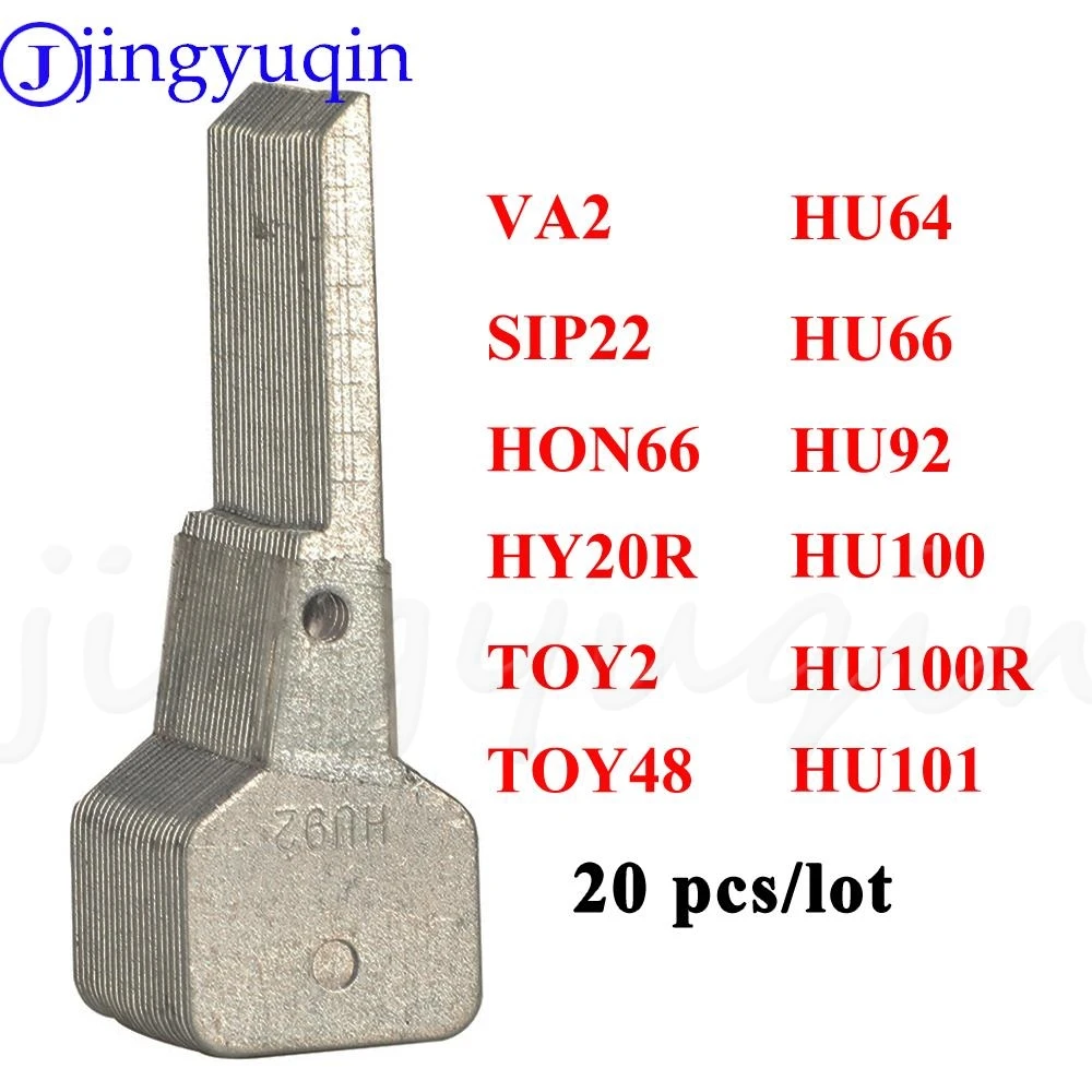 

20pcs Engraved Line Blank Car Key Scale Shearing Teeth For 2 in 1 VA2 SIP22 HY20R HU101 HU66 HON66 HU100 HU92 HU100R TOY2 TOY48