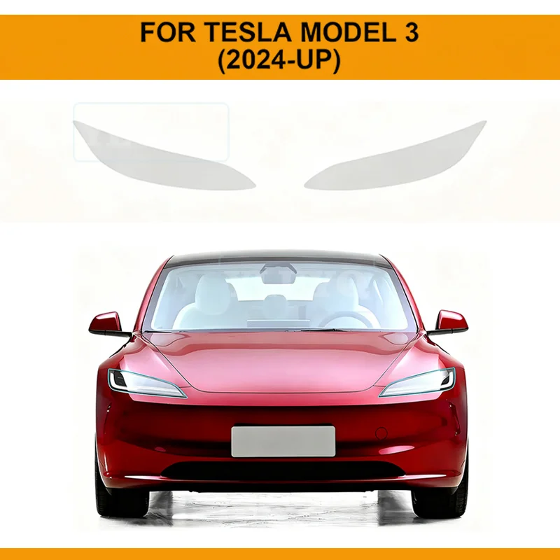 

For Tesla Model 3 Highland 2024 Car Headlight Rearview Film Pre-Cut Paint Protection Film Body Sticker Clear PPF TPU Transparent