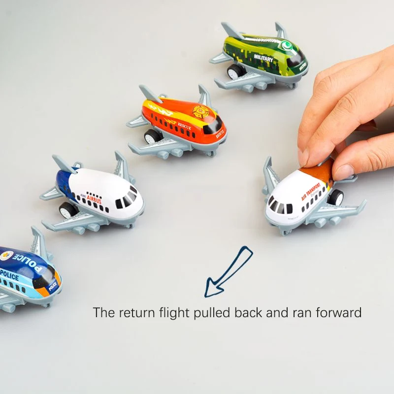 3Pcs Cartoon Mini Plane Toy Pull-back Airplane Toy Kid Birthday Party Carnival Gift Reward Pinata Filler Prize Pack Toy Gift