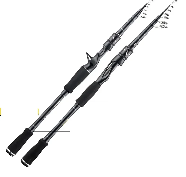 

Seaknight 2.1m/2.4m Carbon M Action 6 Sections Spinning Baitcasting Telescopic Fishing Rod