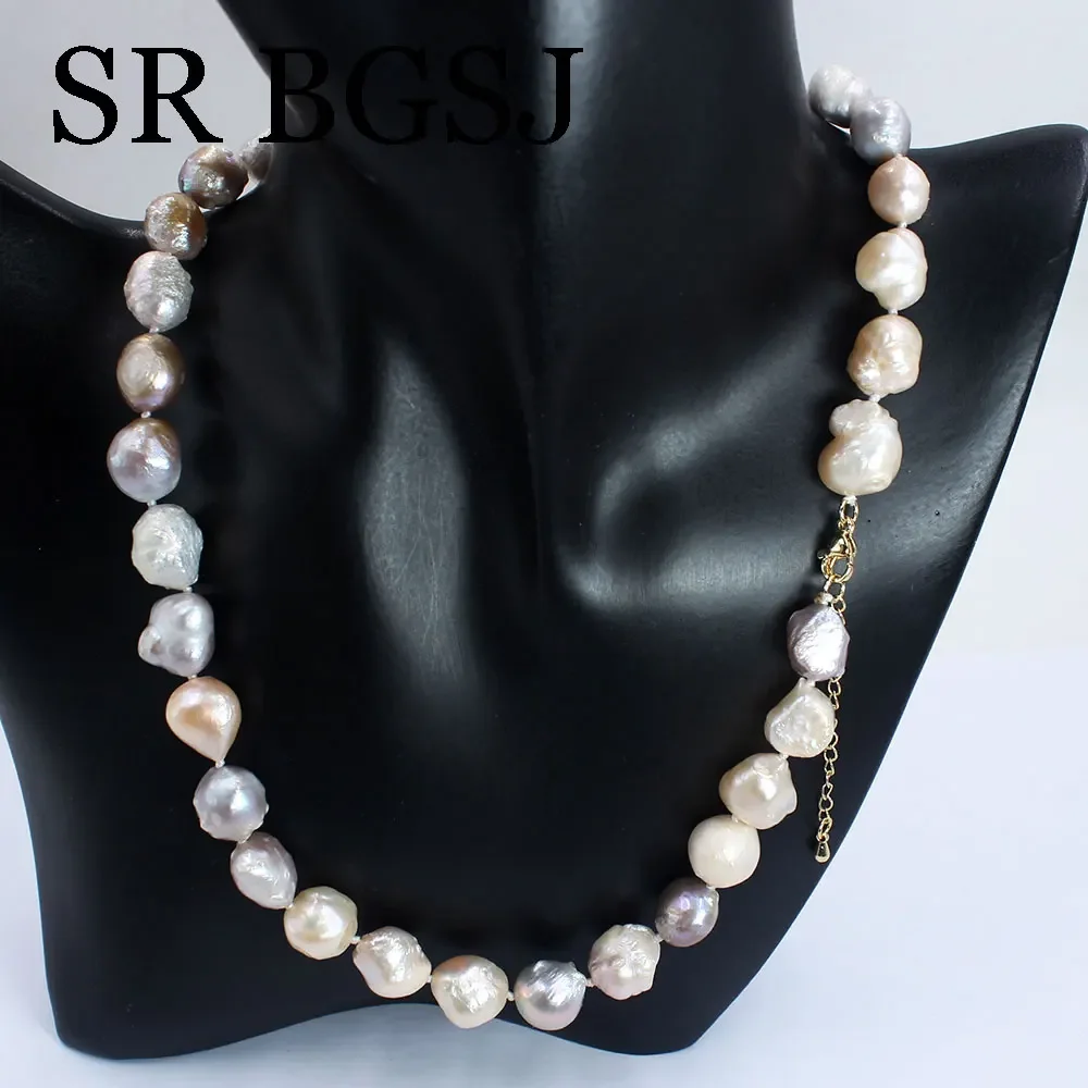 10-11mm Genuine Natural Freshwater Purple Pearl Short Chokers Necklace for Women Jewelry Mother\'s Day Gift 18inch