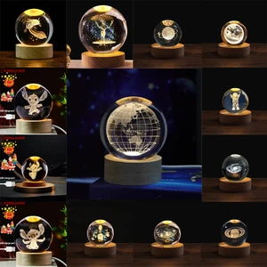 6cm 3D Bola Kristal Jahitan Astronot Tata Surya Saturnus Bima Sakti Planet Kristal Lampu Malam Ukiran Laser Hadiah Anak-anak 8 foto 3d penjualan terbaik - №