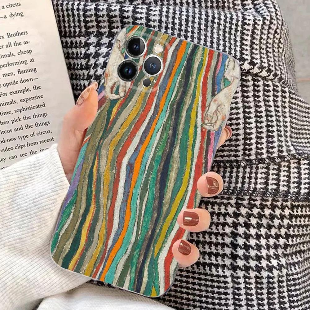 Egon Schiele Phone Case For iPhone 15 14 11 12 13 Mini Pro XS Max Cover 6 7 8 Plus X XR SE 2020 Funda Shell