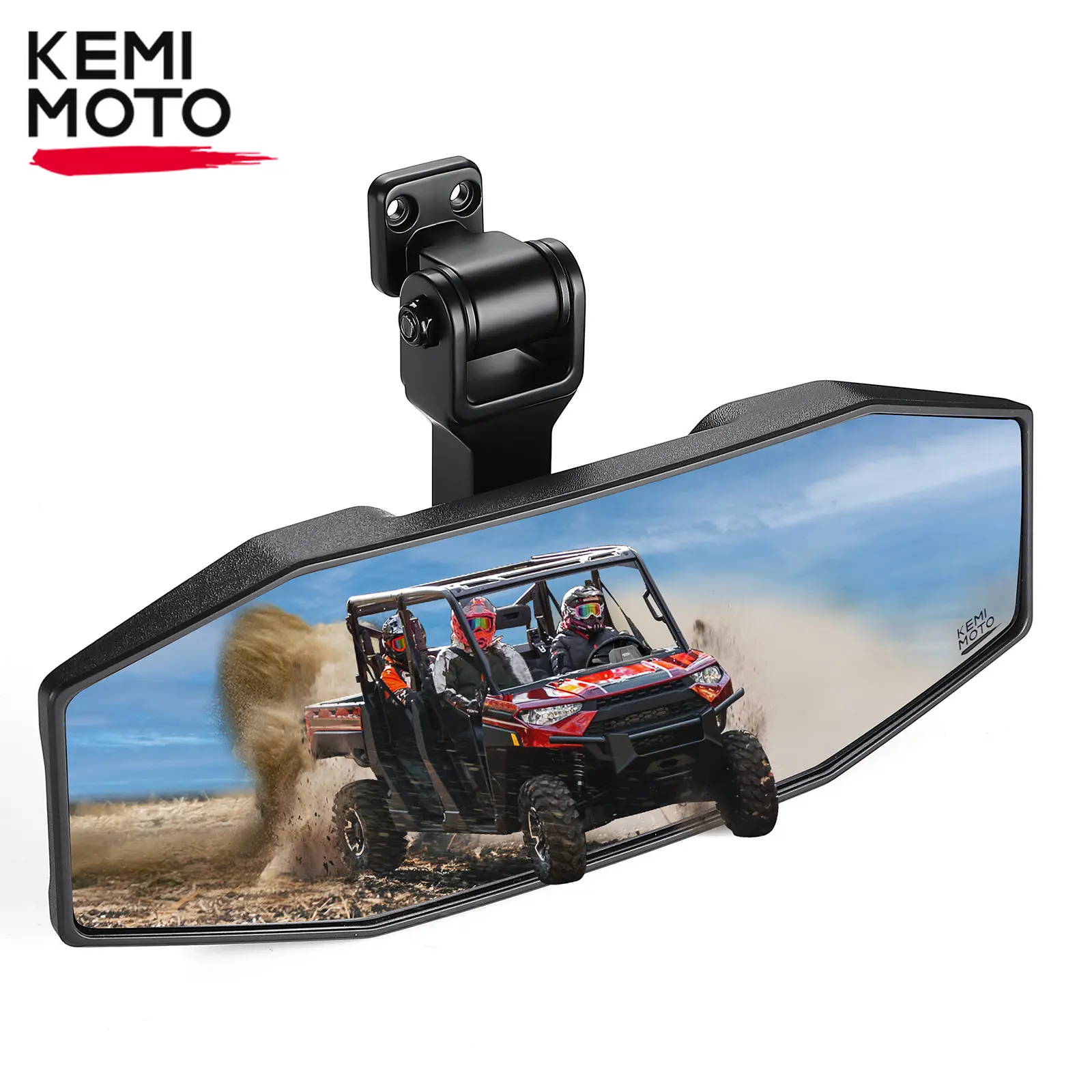 

KEMIMOTO UTV Convex Center Rear View Mirror Compatible with Polaris Ranger XP 1000 900 500 570 for CFmoto Uforce 1000 Zforce 500