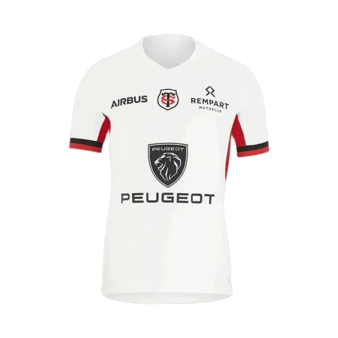 

24-25 Match Jersey New Jersey French Rugby Jersey Football Short Sleeved Top Quick Drying Comfortable Casual Sports Men T-shirt