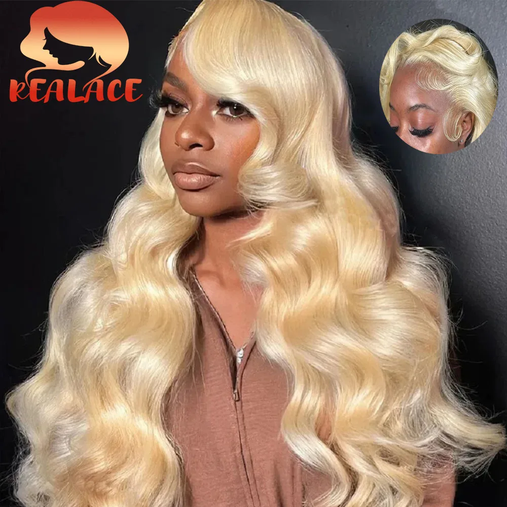 

Блондинка 613, парик из натуральных волос, бразильский, с HD-кружевом, волнистый, плотность 200, с осветленными узелками, парик с кружевной передней частью 13x6