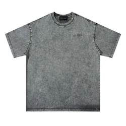 Vintage T-shirt For Men Y2k Oversized Short Sleeve Tee Harajuku Women Punk Distressed T Shirts Hip Hop Retro Streetwear Tops