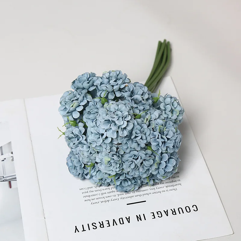 

4Pcs Artificial 27 Head Hydrangea Silk Flowers for Home Decoration Fake Hydrangea Bridal Bouquet Wedding Decor Photography Props