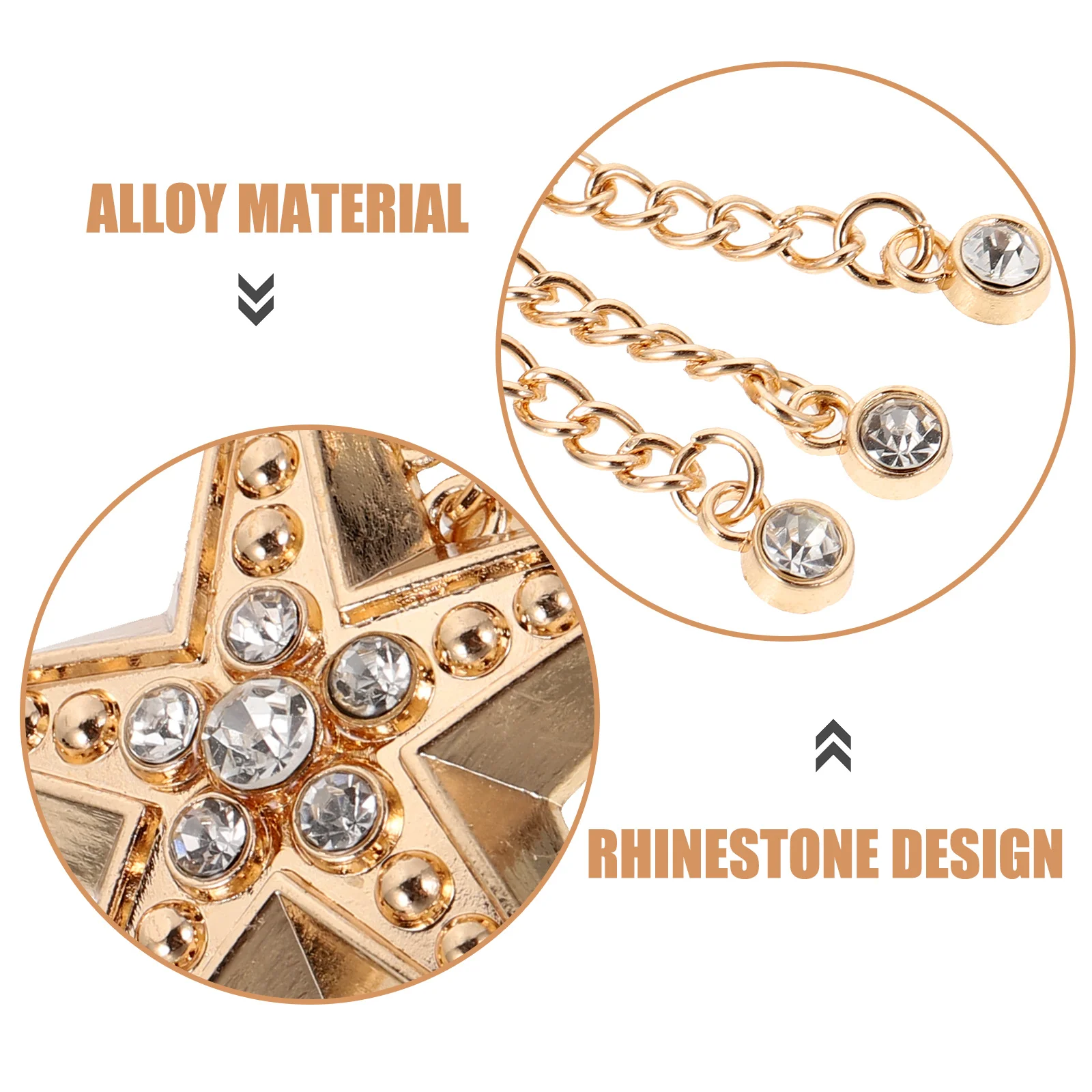 

2pcs Rhinestone Tassel Ornament Alloy Shoe Charm Decorative Clothing Accessories For Sneakers Bags Diy Home Storage Organizer