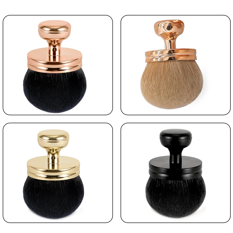 Brosse de maquillage pour le corps Extra Large, cheveux synthétiques doux, brosse Kabuki professionnelle, brosse de fond de teint à large tête pour auto-briquage