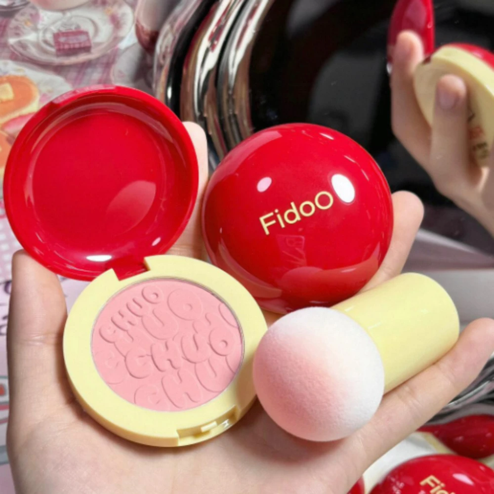 Fidoo Matt Multi-purpose Monochrome Powder Blusher Paste High Gloss Natural Long-lasting Expansion Color Blush Makeup