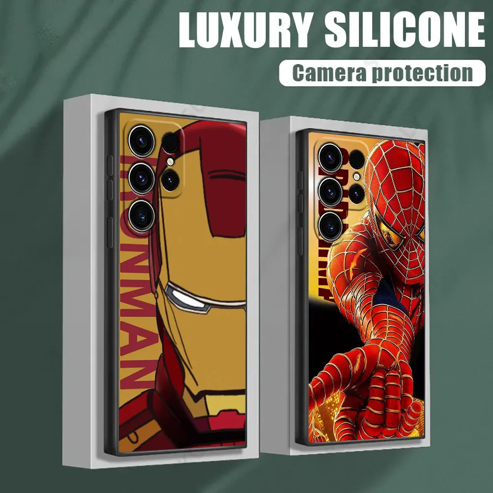 

Marvel Ironman Deadpool Phone Case for Samsung Galaxy S26 S25 Ultra S24 S23 Ultra S22 Plus S21 5G S20 S21 FE S26Ultra Soft Funda