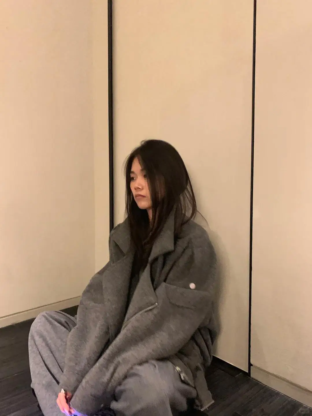 Lilystore Koreaanse Sle ey ort Wollen Jas vrouwen Losse Trenchcoat Herfst Winter Faionable High-End Gevoelens Jas