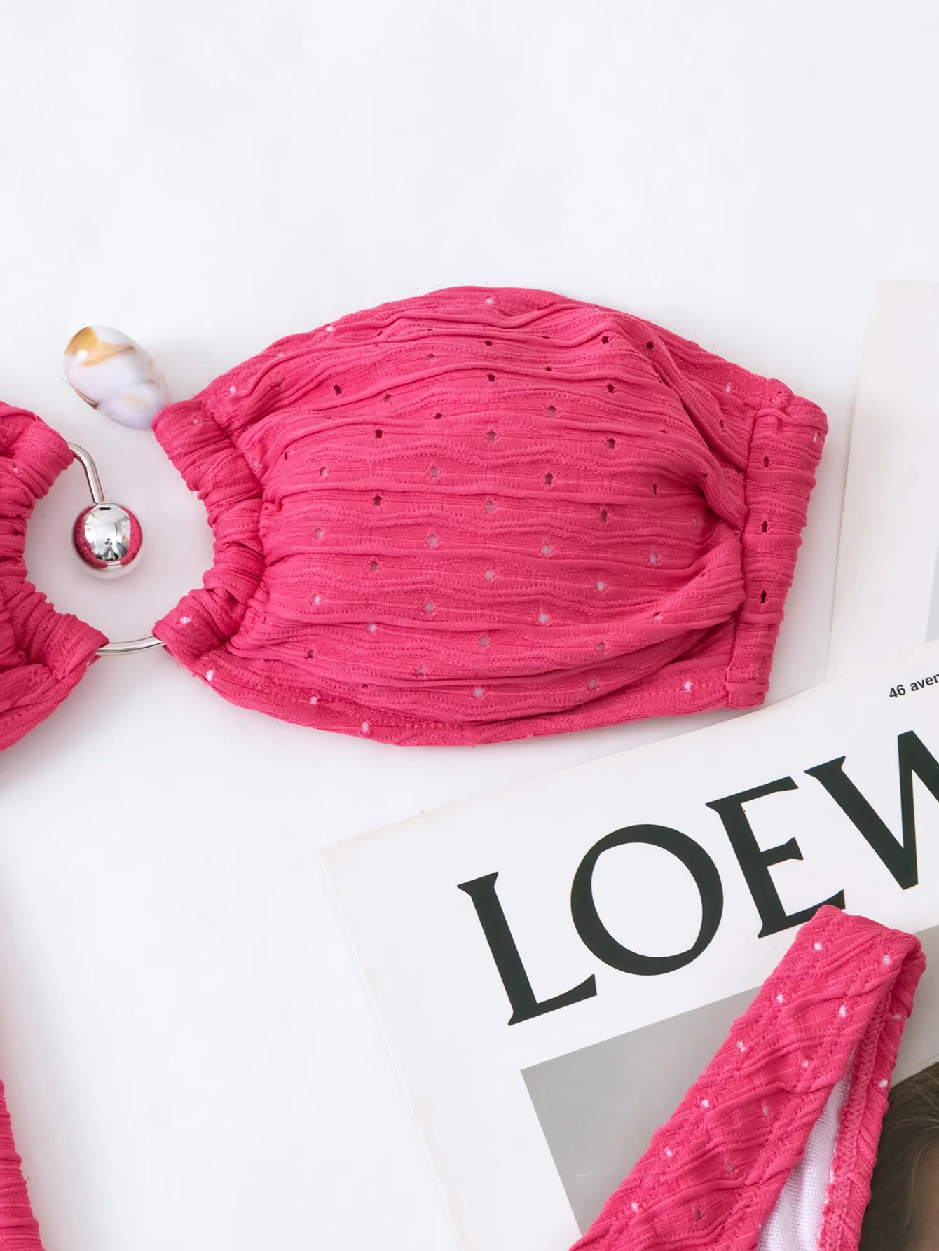 Seksowne komplety bikini bandeau, trzyczęściowe, z spódniczką, stringami, wiązane na plecach, strój kąpielowy, odzież plażowa, tankini, biquini.