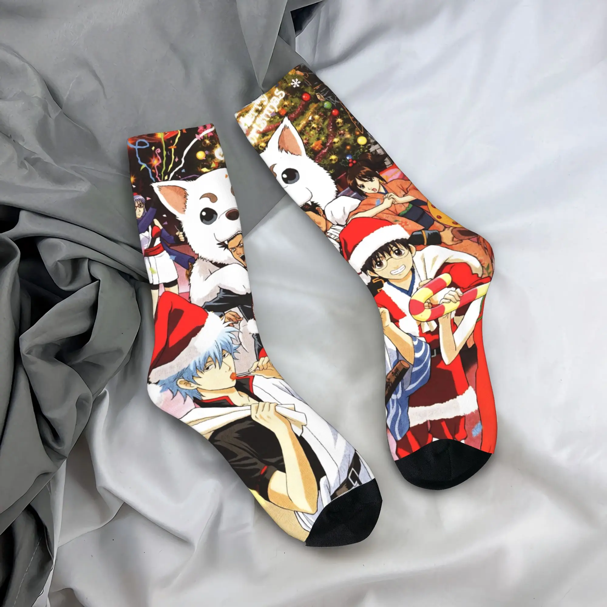 الرجال الجوارب GINTAMAs جوارب مكافحة العرق جودة الجوارب الخريف مضحك مطبوعة تسلق الجوارب