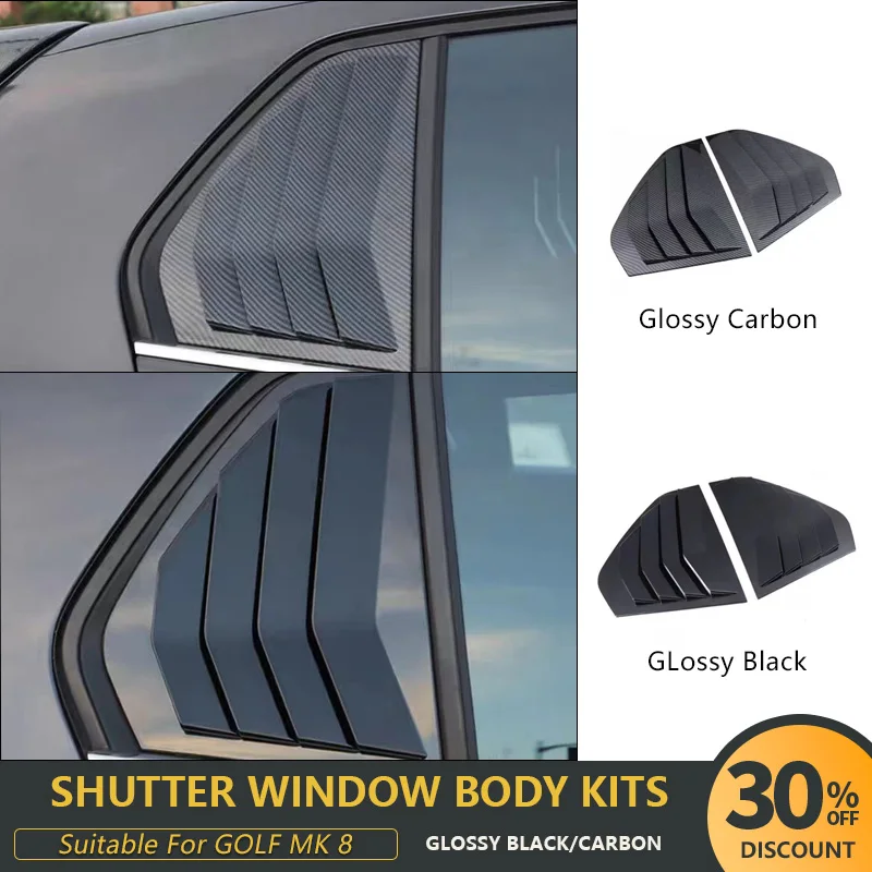 

For VW Golf MK8 Rline GTI 2020 2021 2022 2023 Window rear triangular Louver Spoiler New modified Exclusive Auto Exterior Parts