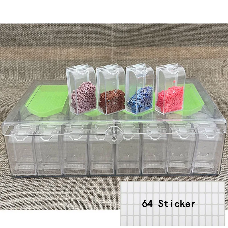 Neue Groe ffnung 64Grid Acryl Elizabeth Perle Lagerung Box Transparent  Reis Perle Box Perlen DIY Produktion Mit Bohrer Platte rack - AliExpress 15