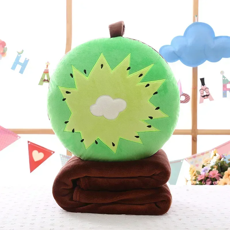 2 in 1 Pillow blanket filling fruit vegetables food Anti-stress soft plush creative pillow cushion hobby Children gift toy