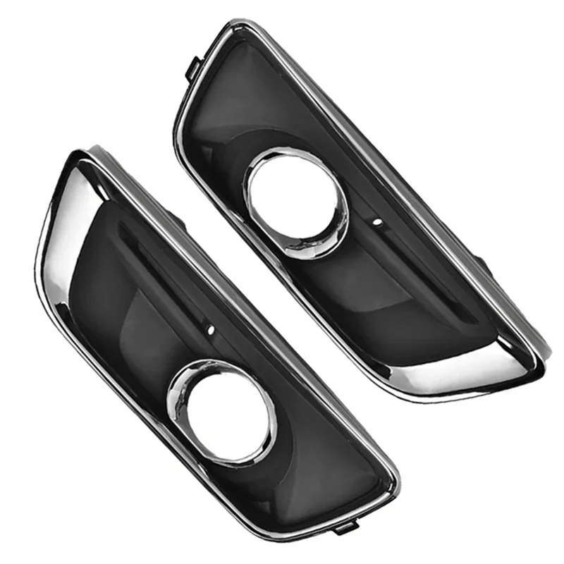【Flash-Deal!】2 PCS Automotive Fog Lamp Decorative Frame Fog Lamp Cover Silver & Black ABS For  Mclaren 20768823 2076884