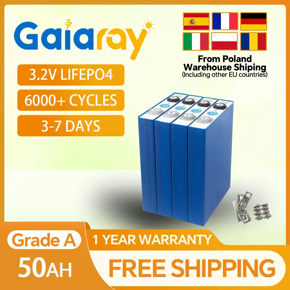 Gaiaray EVE 3.2V 50AH Lithium Iron Phosphate Battery LF50K Lithium Battery LiFePo4 For Home Energy Storage Solar Cells