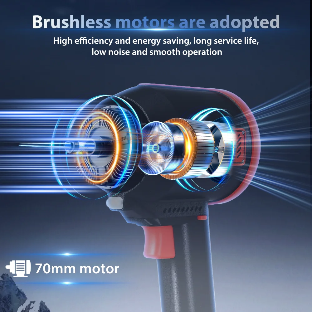 Soplador de aire eléctrico inalámbrico sin escobillas de 70MM/40MM, ventilador de chorro Turbo, soplador de hojas de mano, herramienta de soplado de polvo para Makita/Dewalt/Milwauke