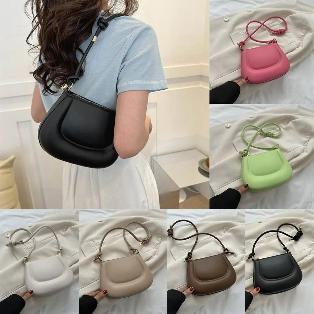 

Simple Design Simple PU Underarm Bag Fashion Candy Color Shoulder Bag Solid Color Handbag Portable Minority Design Women