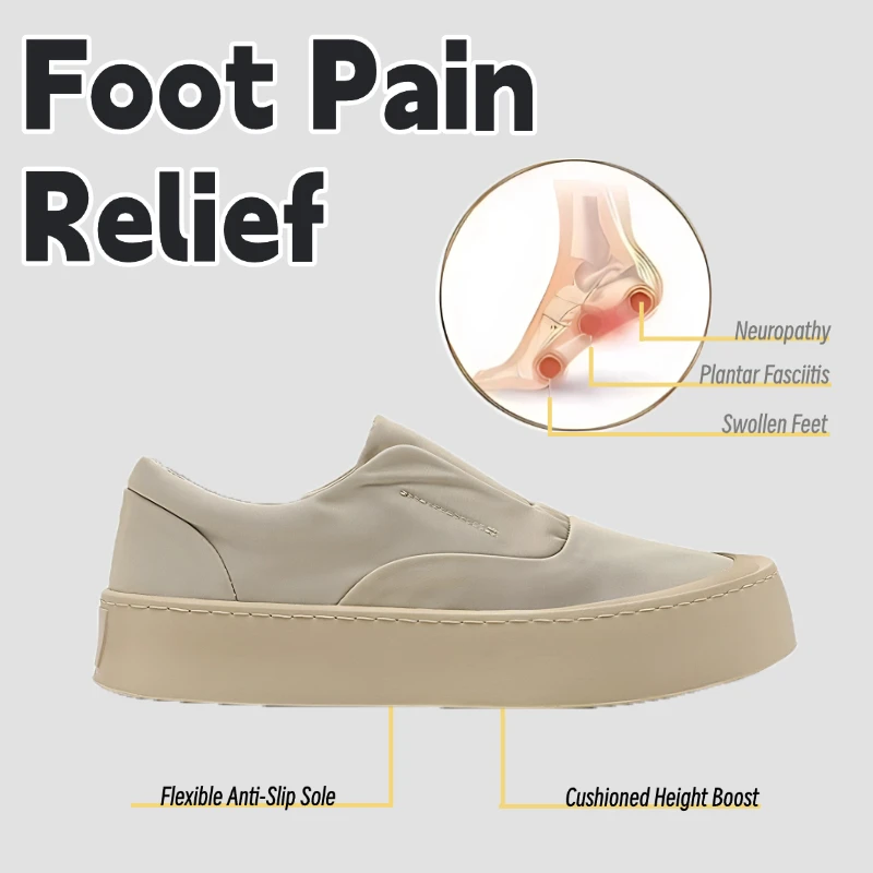 

LiveDay Summer Casual Shoes For Man Fashion and Breathable Solid Color Flat Bottom Walking Comfortable Round Toe Non Slip Shoes