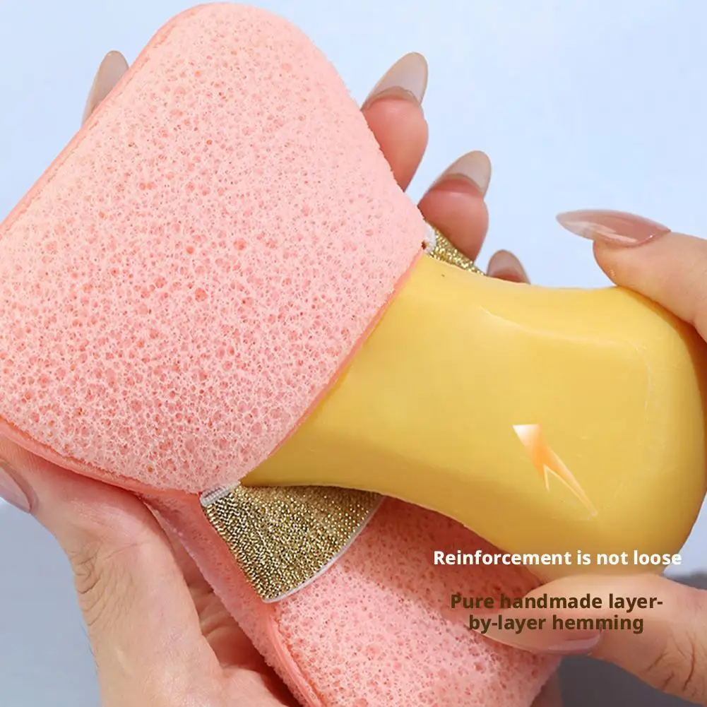 

2-in-1 Soap Bag Bath And Cleaning Sponge For Household Use Bath Ball Cleaning Tool Super Soft Bath Flower Scrubbing Foam