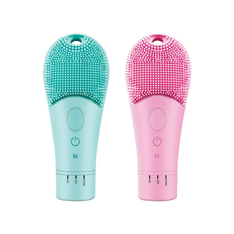 Electric Facial Cleanser Silicone Cleansing Brush Face Pore Deep Blackhead Washing Makeup Remover Foaming Brush Sonic Massager