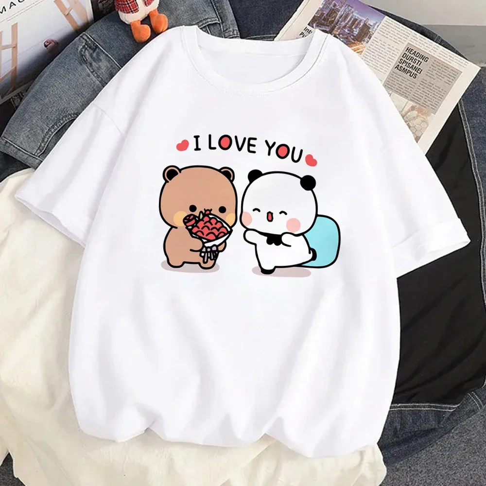 Bubu Dudu T Shirt Women Kawaii Cartoon Y2k Punk Funny T-shirt Hip Hop Unisex Streetwear Harajuku Anime Tshirt Female Clothing