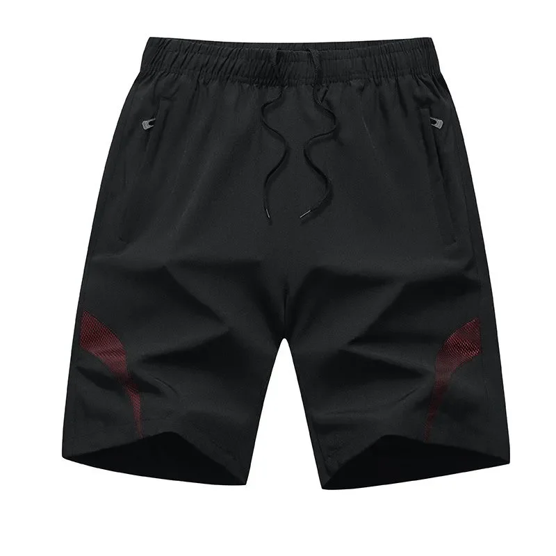 

Men's Ice Silk Casual Shorts Summer Thin Breathable Loose Plus Size Five-point Pants with Zipper Pockets Sports Outdoor Trousers