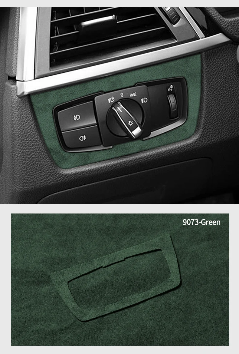 Für BMW F30 F32 F34 Hergestellt aus Alcantara Scheinwerfer Bedienfeld Trim Rahmen Aufkleber Anti Scratch Auto Innen Tuning Zubehör – Detail 9