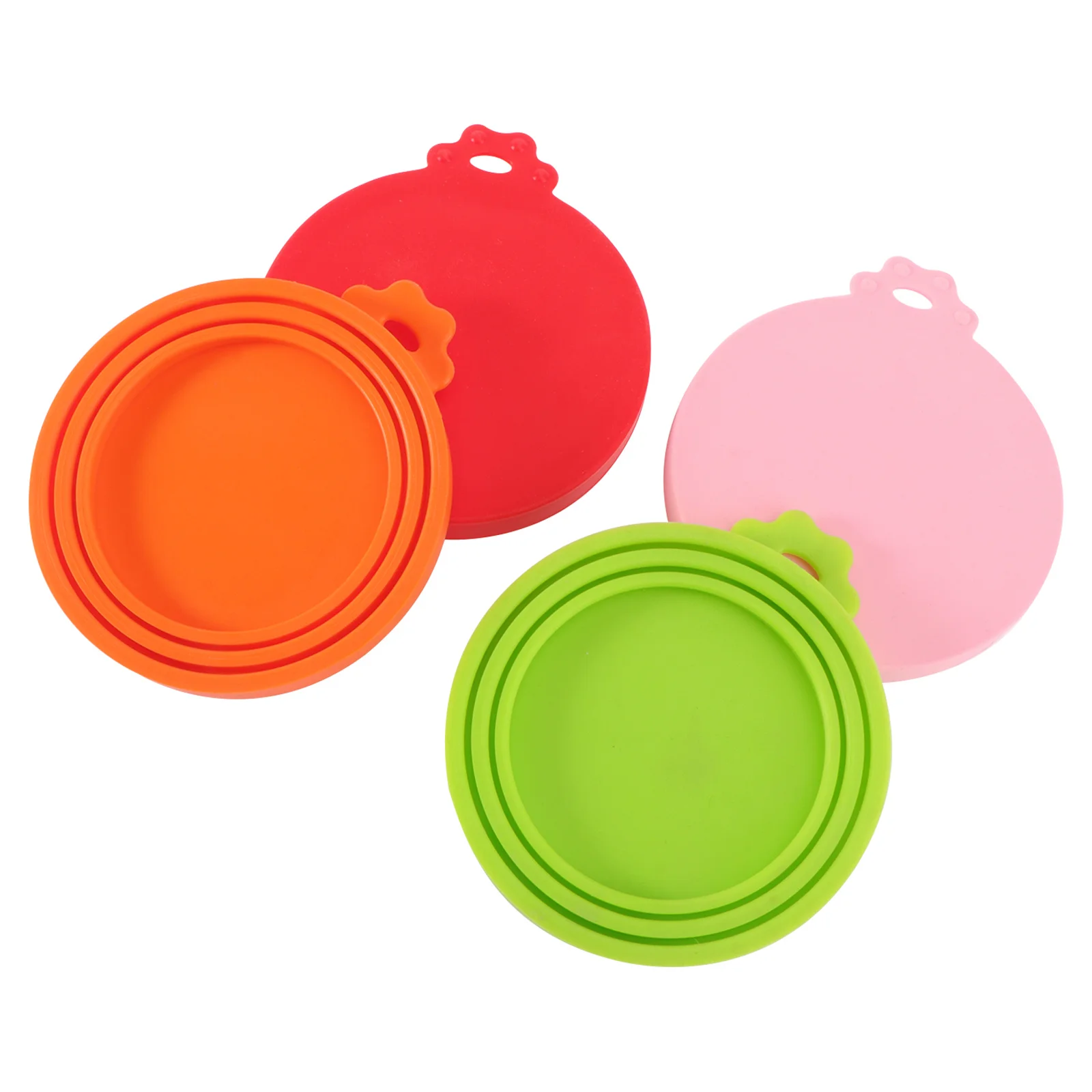 

4Pcs Silicone Pet Food Can Covers Universal Airtight Reusable Food Storage Lids for Cats Dogs Silicone Can Cover