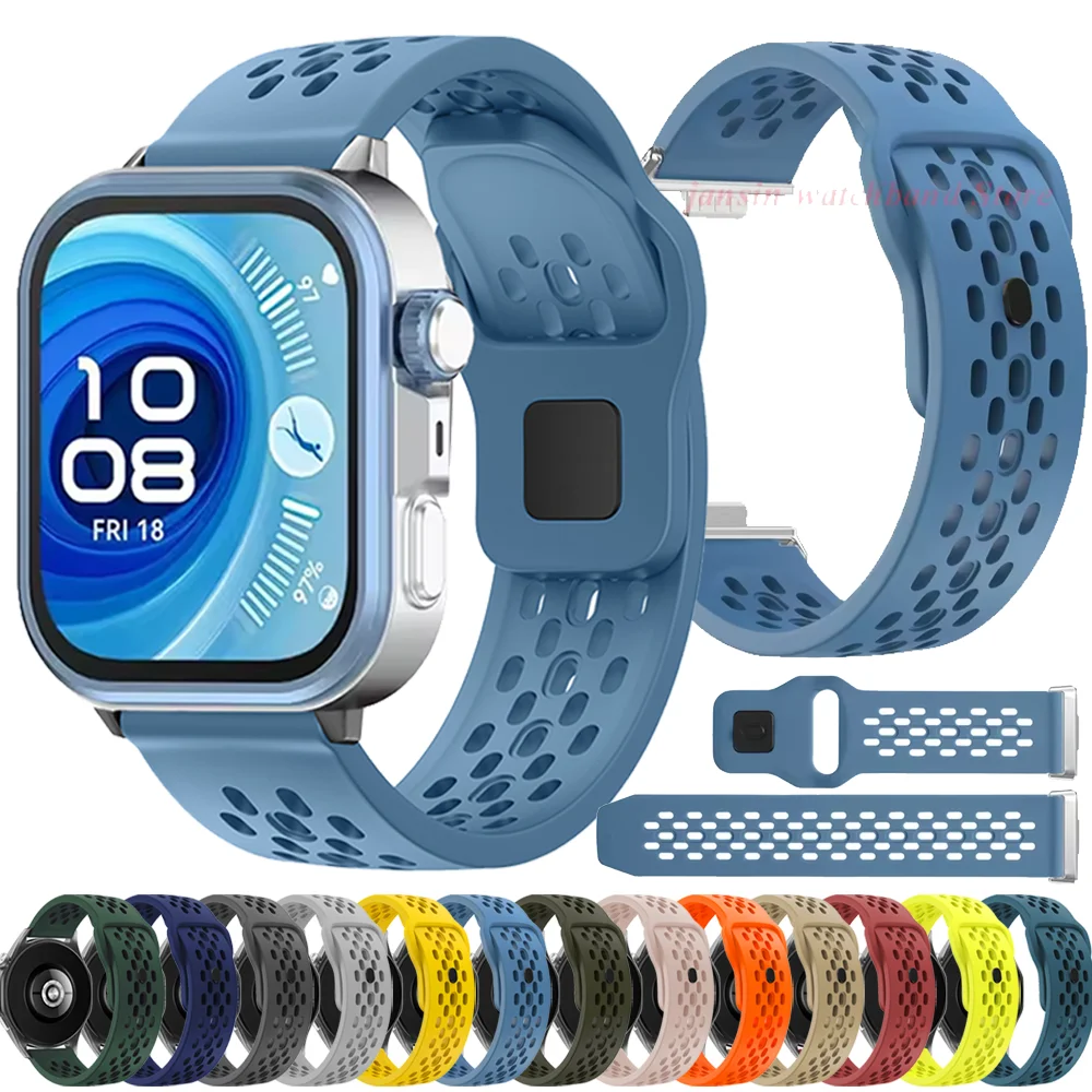 

Silicone Strap for Huawei Watch Fit 4 Pro 3 Sports Loop Band Hollow Breathable Bracelet for Huawei Fit4 Fit4Pro Fit3 Soft Correa