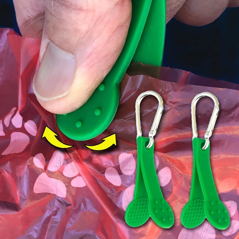 2 قطعة متعدد الألوان مشبك بلاستيكي معدني مستدير اللوازم المكتبية المدرسية الكلب البراز حقيبة فتاحة الزجاجات في الهواء الطلق لمشابك حقيبة التخزين #1