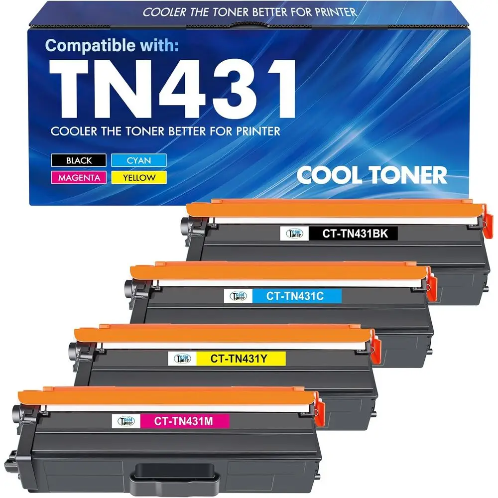 

TN-431 TN431 Toner Cartridge Replacement or TN431 TN 431 TN-431 TN431BK TN431C TN431M TN431Y or MCL8900CDW HLL8360CDW HLL8260CDW