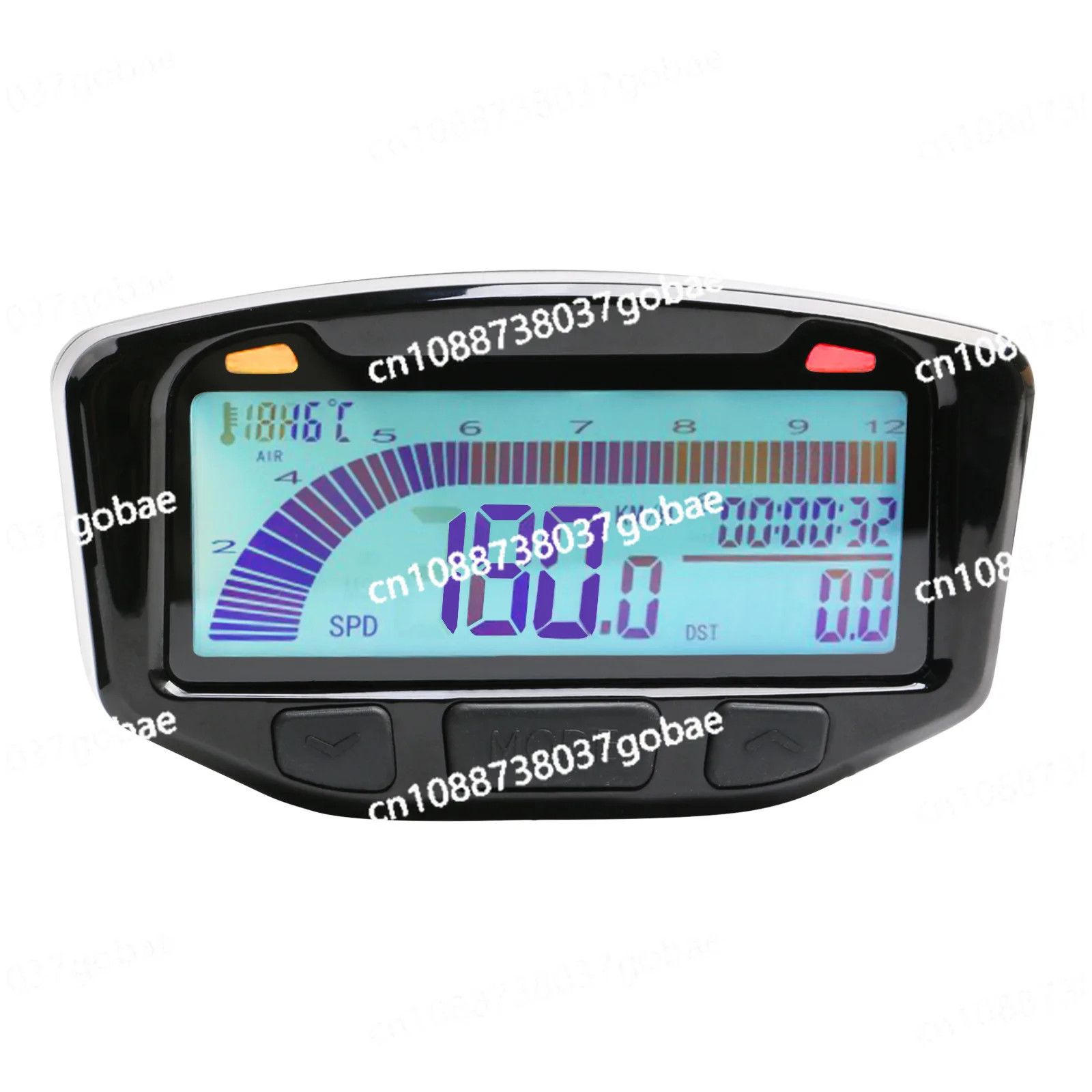 752-119 Motorcycle Modified Bicycle Yacht UTV/ATV Universal LCD Meter Speedometer Odometer