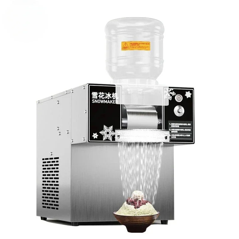 For 60-220kg/Day Snowflake Ice Machine Commercial Snow Continuous Cooled Milk Mango Bingsu Shaver Smoothie Korean Crusher