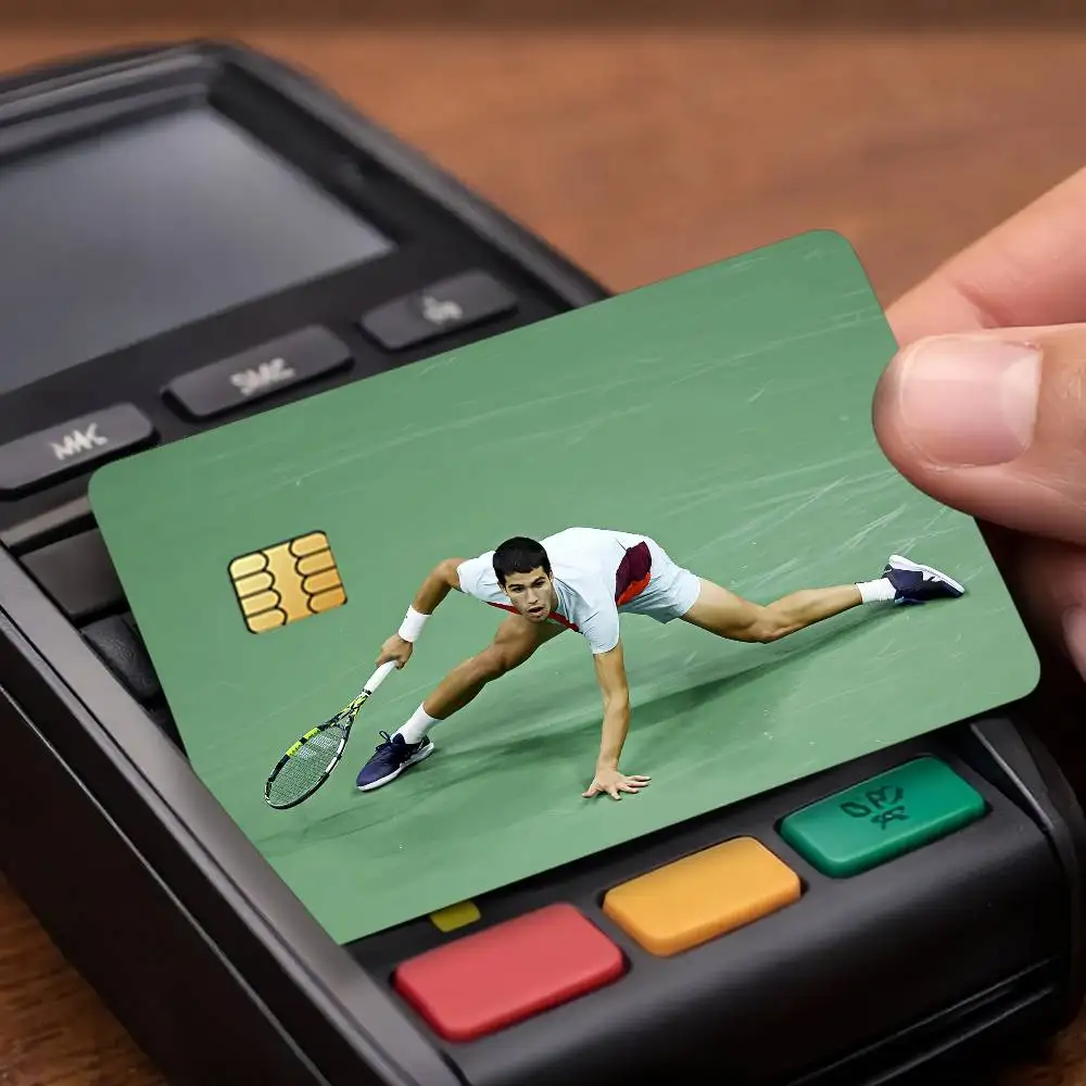 C-Carlos Alcaraz Credit Card Stickers Skin For Bank Debit Decorative Protection Scratch-resistant Gift 4PCS