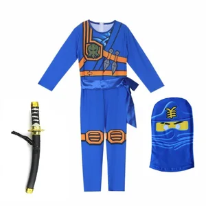 Ninja-le-kids advanced-erkek bebek ve kız bebek tulum seti, noel partisi, cadılar bayramı için en son rol yapma kostümü ninja'nın süper kahramanlar seti En çok satılan 12, güzel bir ninja-9 numara