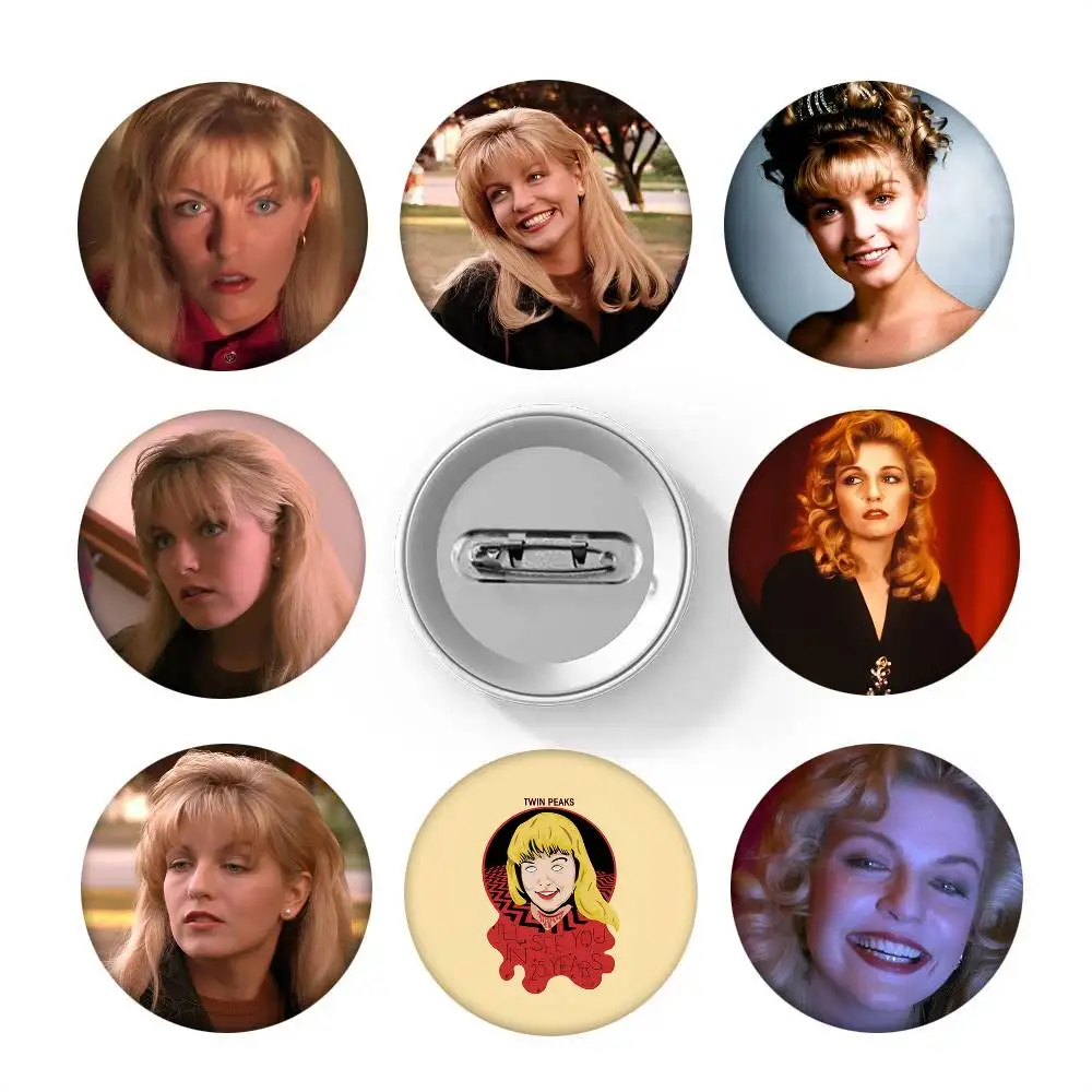 Actors L-Laura P-Palmer Round Badge Creative Brooch Clothing Backpack Accessories Lapel Pin